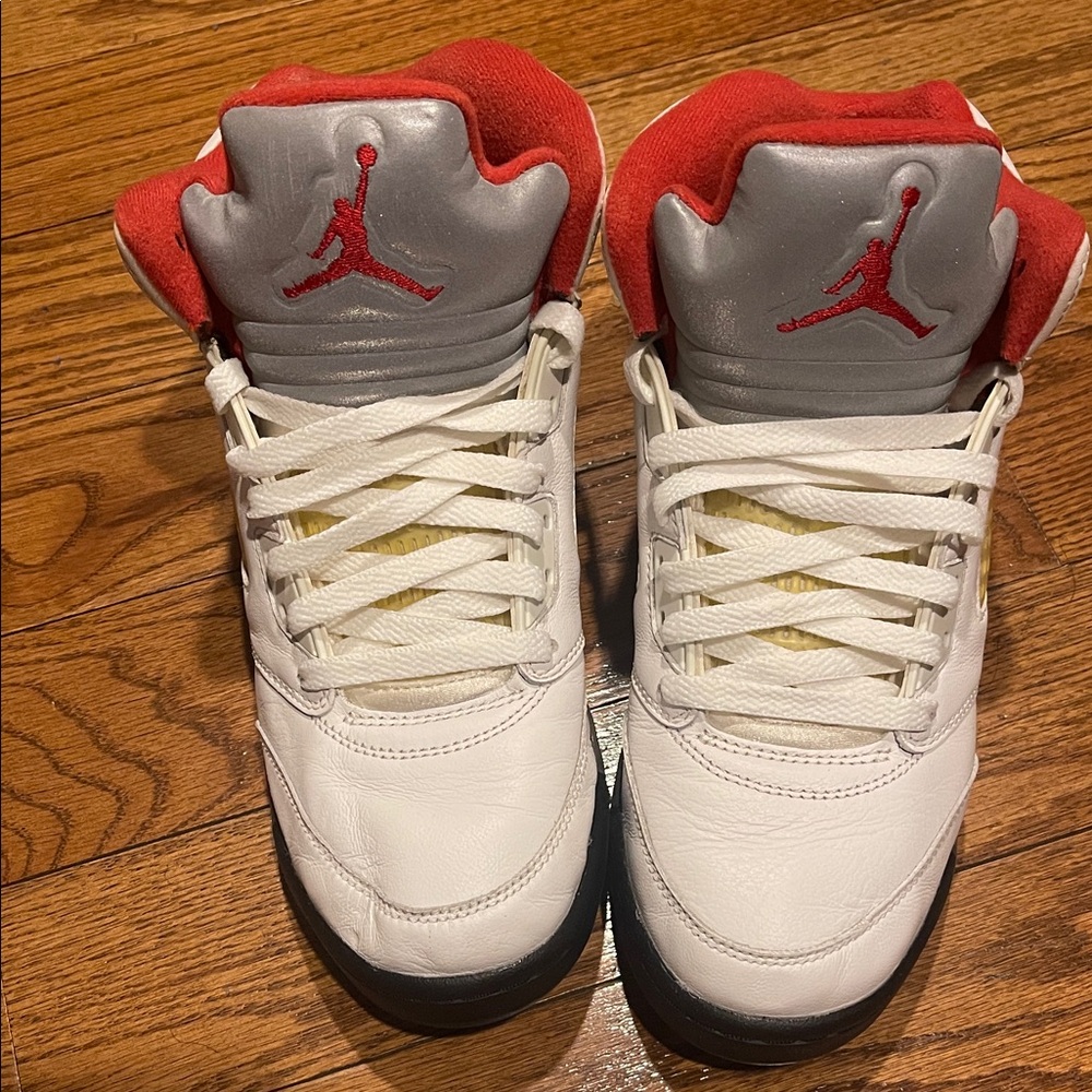 Nike Kids White and Red Sneakers